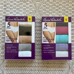Gloria Vanderbilt Women's Full Coverage Hipster 5-Pack - Assorted Colors - small